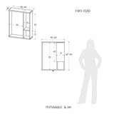 Gabinete de Baño Cairo Duna 48x60cm Rectangular Con Espejo - Gabinetes de Baño | Bylmo