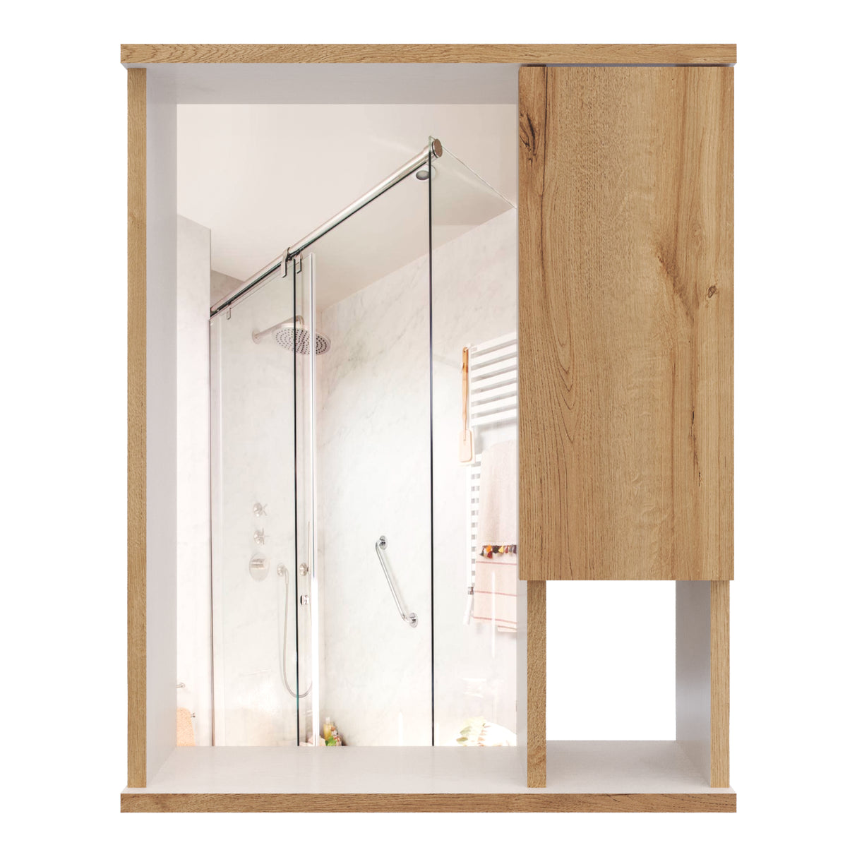 Gabinete de Baño Cairo Duna 48x60cm Rectangular Con Espejo - Gabinetes de Baño | Bylmo