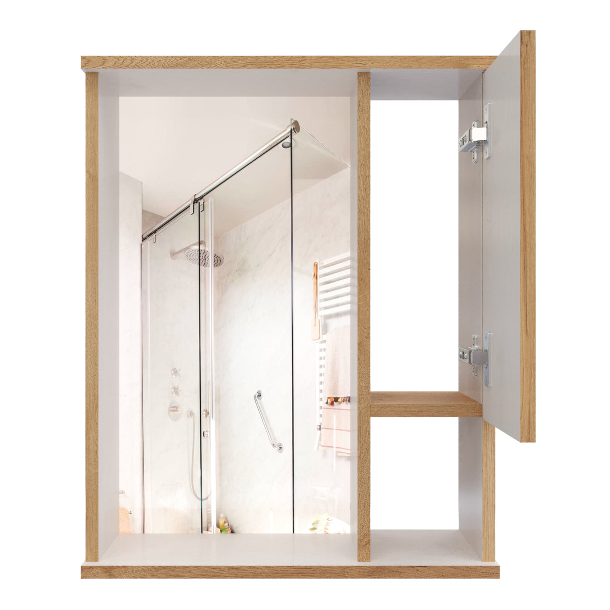 Gabinete de Baño Cairo Duna 48x60cm Rectangular Con Espejo - Gabinetes de Baño | Bylmo