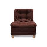 Poltrona Zeink Marron 70x90cm De Un Puesto Reclinable con Patas - Sofas y Poltronas | Bylmo