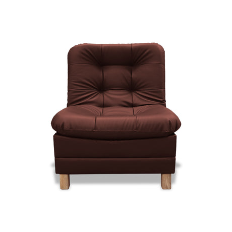 Poltrona Zeink Marron 70x90cm De Un Puesto Reclinable con Patas - Sofas y Poltronas | Bylmo