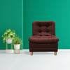 Poltrona Zeink Marron 70x90cm De Un Puesto Reclinable Con Patas