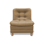 Poltrona Zeink Camel 70x90cm De Un Puesto Reclinable Con Patas