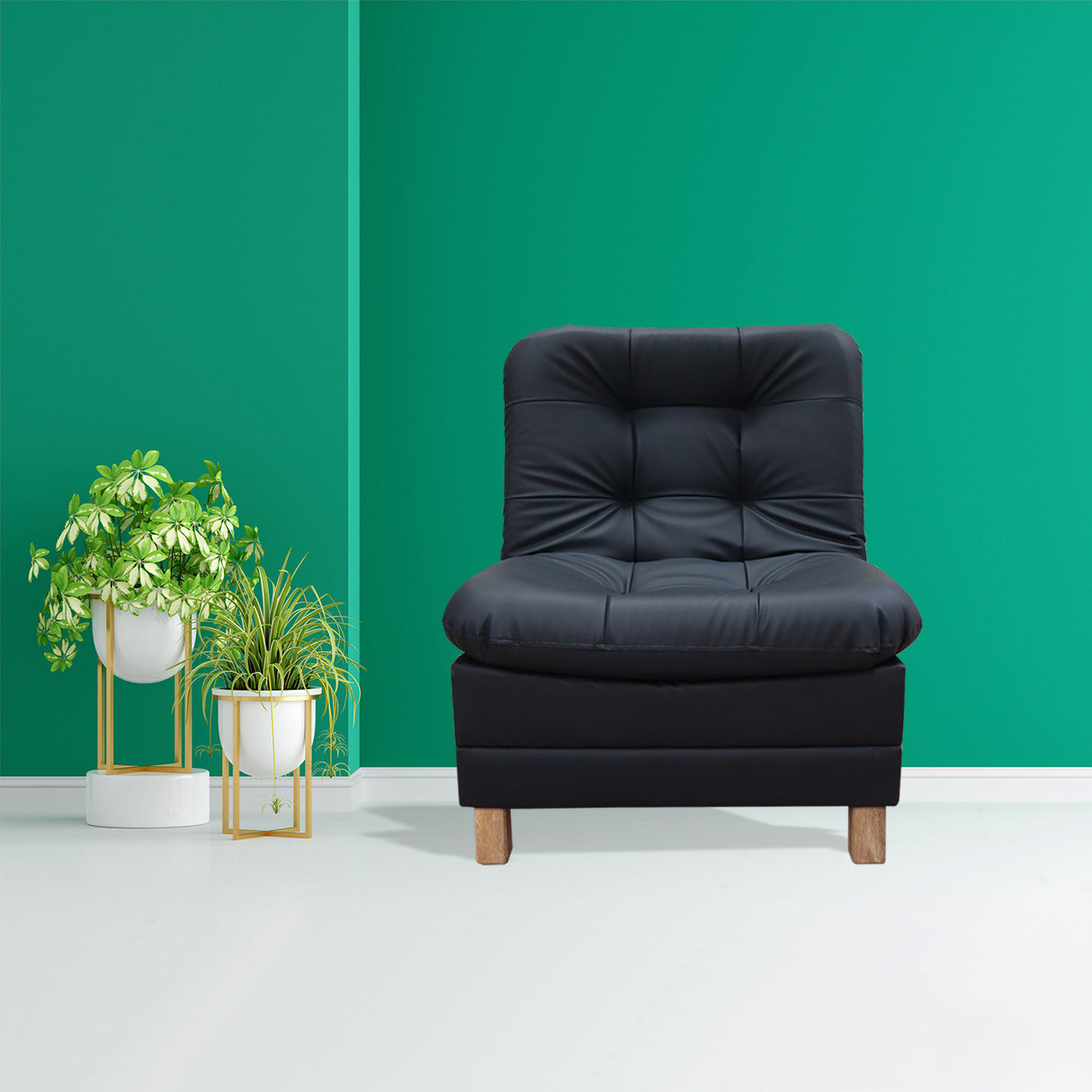 Poltrona Zeink Negro 70x90cm De Un Puesto Reclinable con Patas - Sofas y Poltronas | Bylmo