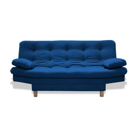 Sofá Cama Bakers Azul Petróleo 185x95cm De Tres Puestos Reclinable con Patas - Sofas y Poltronas | Bylmo