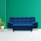 Sofá Cama Bakers Azul Petróleo 185x95cm De Tres Puestos Reclinable con Patas - Sofas y Poltronas | Bylmo