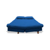 Sofá Cama Bakers Azul Petróleo 185x95cm De Tres Puestos Reclinable Con Patas