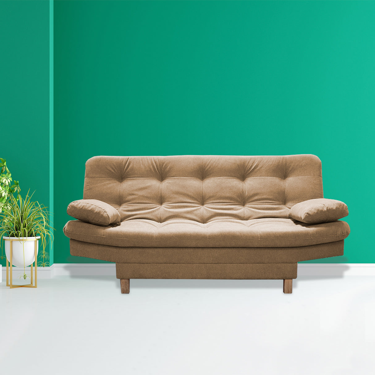 Sofá Cama Bakers Camel 185x95cm De Tres Puestos Reclinable con Patas - Sofas y Poltronas | Bylmo