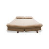 Sofá Cama Bakers Camel 185x95cm De Tres Puestos Reclinable Con Patas