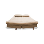 Sofá Cama Bakers Camel 185x95cm De Tres Puestos Reclinable Con Patas