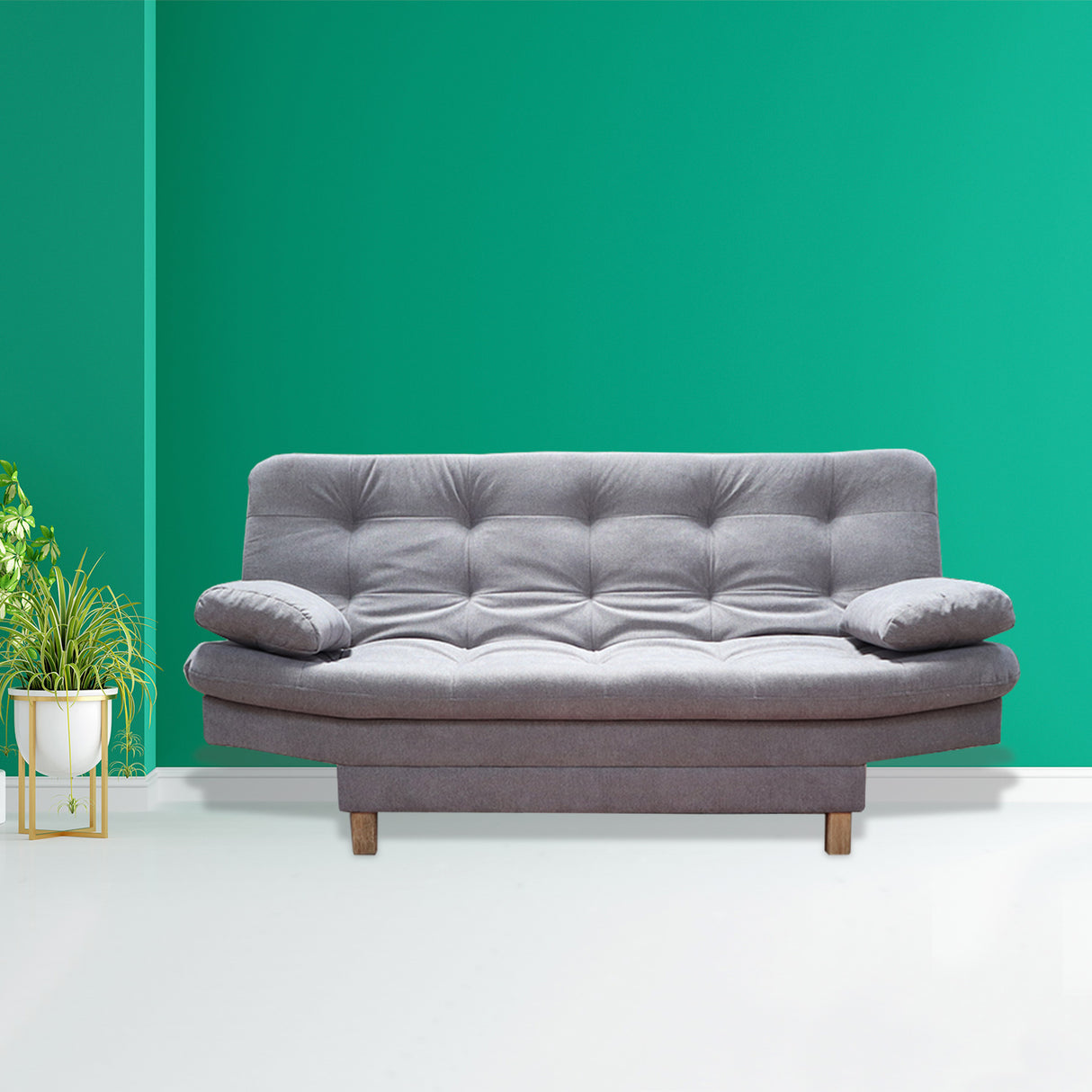 Sofá Cama Bakers Gris 185x95cm De Tres Puestos Reclinable con Patas - Sofas y Poltronas | Bylmo