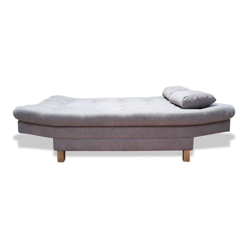 Sofá Cama Bakers Gris 185x95cm De Tres Puestos Reclinable Con Patas