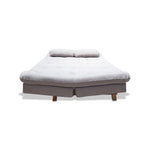 Sofá Cama Bakers Gris 185x95cm De Tres Puestos Reclinable Con Patas