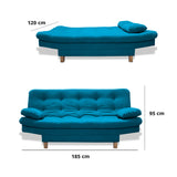 Sofá Cama Bakers Turquesa 185x95cm De Tres Puestos Reclinable con Patas - Sofas y Poltronas | Bylmo