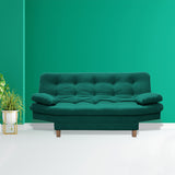 Sofá Cama Bakers Verde 185x95cm De Tres Puestos Reclinable con Patas - Sofas y Poltronas | Bylmo