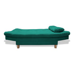 Sofá Cama Bakers Verde 185x95cm De Tres Puestos Reclinable Con Patas