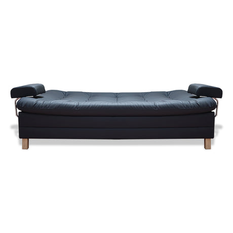 Sofá Cama Rouss Negro 185x95cm De Tres Puestos Reclinable con Patas y Apoyabrazos - Sofas y Poltronas | Bylmo