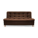 Sofá Cama Zeink Marron 185x95cm De Tres Puestos Reclinable Con Patas