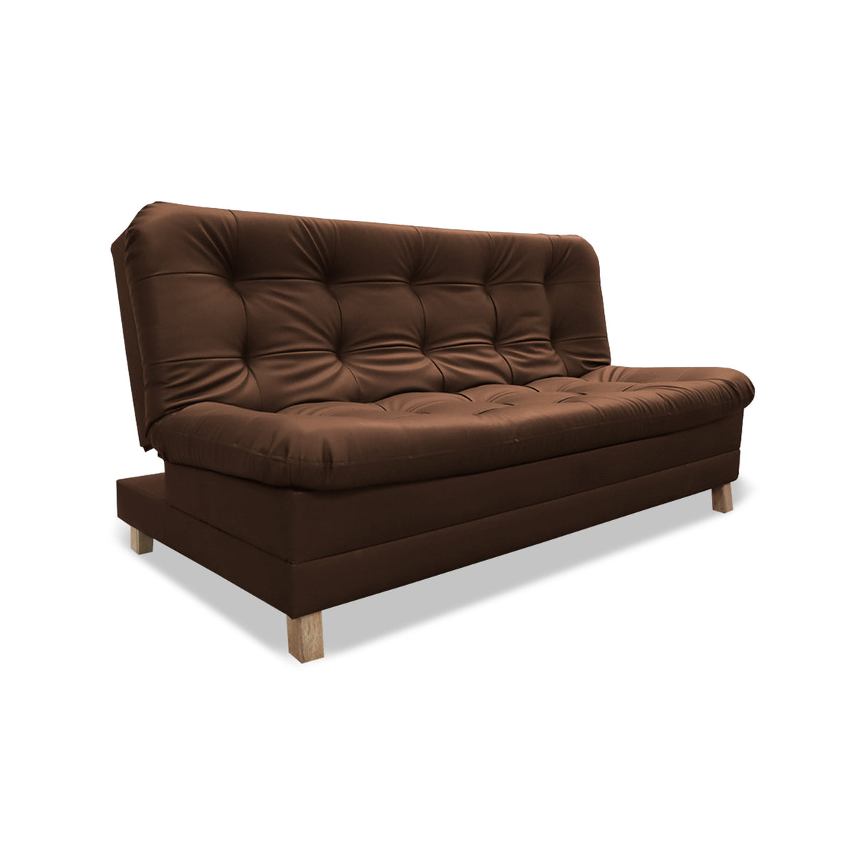 Sofá Cama Zeink Marron 185x95cm De Tres Puestos Reclinable con Patas - Sofas y Poltronas | Bylmo