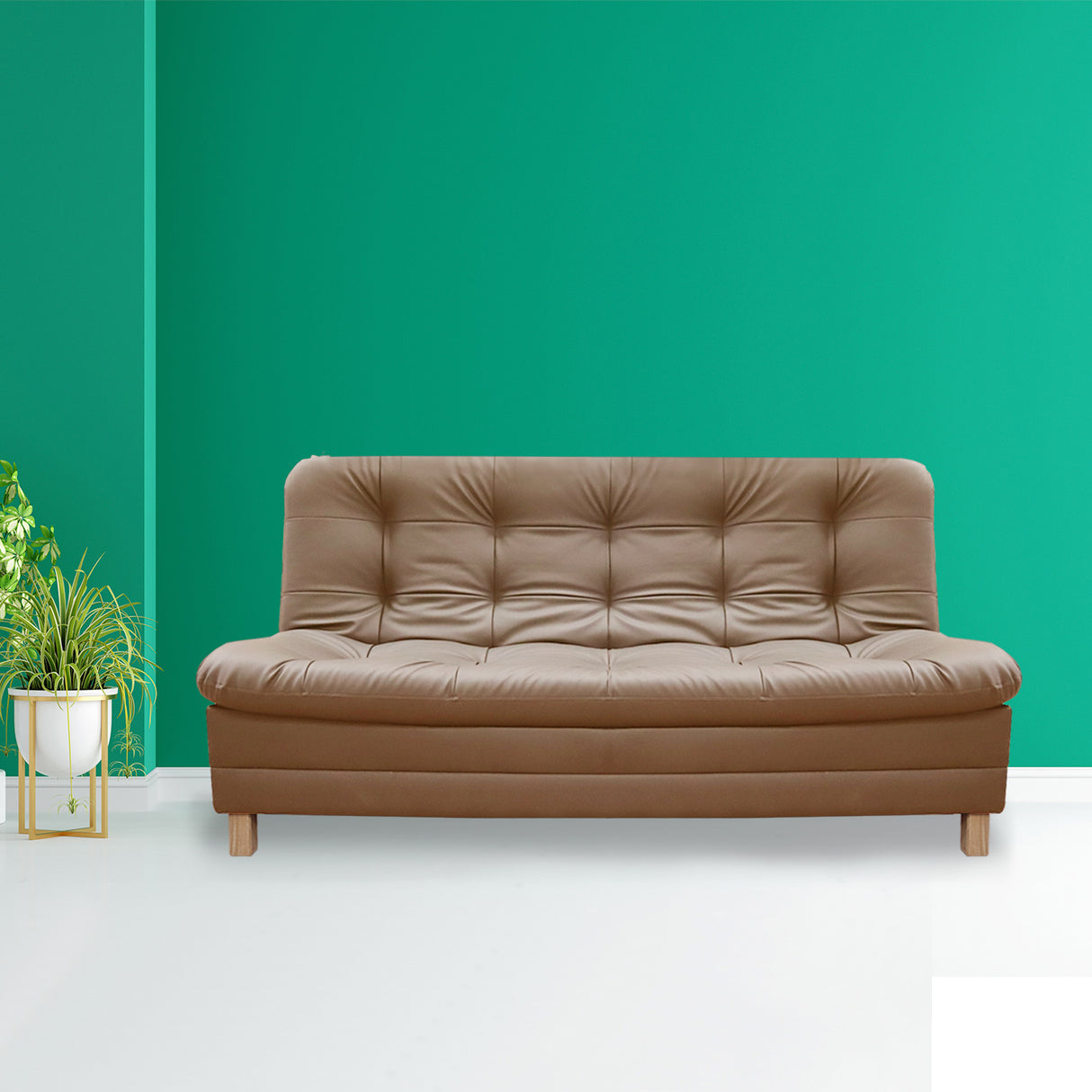 Sofá Cama Zeink Camel 185x95cm De Tres Puestos Reclinable con Patas - Sofas y Poltronas | Bylmo