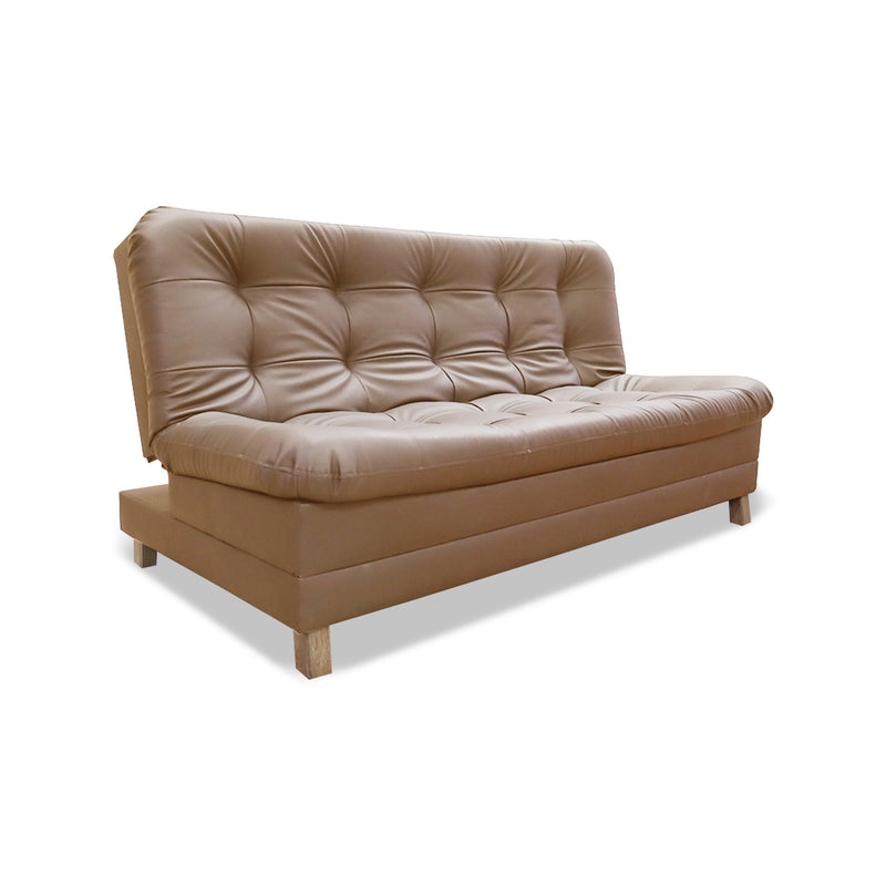 Sofá Cama Zeink Camel 185x95cm De Tres Puestos Reclinable Con Patas