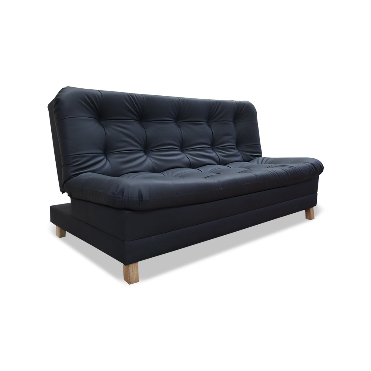 Sofá Cama Zeink Negro 185x95cm De Tres Puestos Reclinable con Patas - Sofas y Poltronas | Bylmo