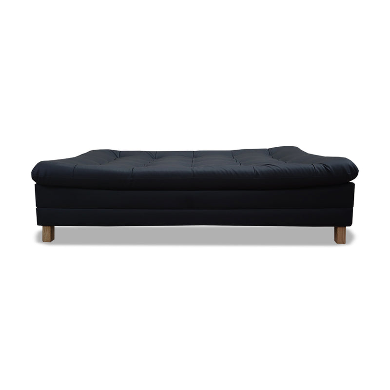 Sofá Cama Zeink Negro 185x95cm De Tres Puestos Reclinable Con Patas