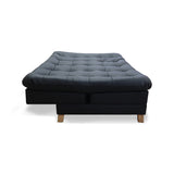 Sofá Cama Zeink Negro 185x95cm De Tres Puestos Reclinable con Patas - Sofas y Poltronas | Bylmo