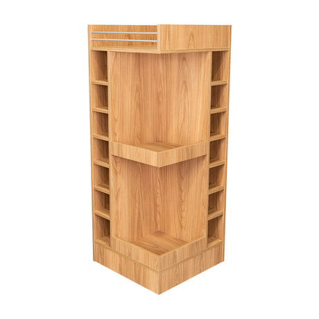 Bar Esquinero Bajo Lyman Fresno Europeo 46.6x116cm Con Cinco Compartimientos - BARES | Bylmo