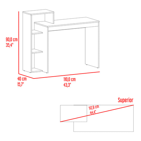 Escritorio Britt Capri 110x90cm Moderno - ESCRITORIOS | Bylmo