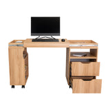 Escritorio Extensible San Diego Fresno Europeo 70.5x75.5cm Con Archivador - ESCRITORIOS | Bylmo