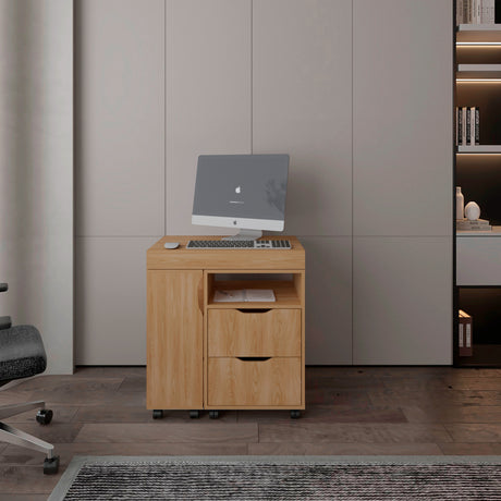 Escritorio Extensible San Diego Fresno Europeo 70.5x75.5cm Con Archivador - ESCRITORIOS | Bylmo