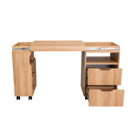 Escritorio Extensible San Diego Fresno Europeo 70.5x75.5cm Con Archivador - ESCRITORIOS | Bylmo