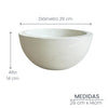 Combo Matera Bowl Grande Cónica Blanco Y Dorado 29x14cm Tradicionales De Piso Con Base Metálica