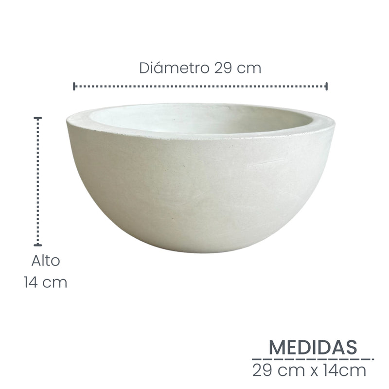 Combo Matera Bowl Grande Cónica Blanco Y Dorado 29x14cm Tradicionales De Piso Con Base Metálica