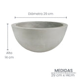 Combo Matera Bowl Grande Cónica Gris y Dorado 29x14cm Tradicionales De Piso Con Base Metálica - MATERAS Y MACETAS | Bylmo