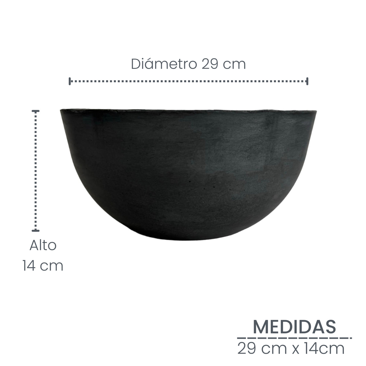 Combo Matera Bowl Grande Cónica Negro y Dorado 29x14cm Tradicionales De Piso Con Base Metálica - MATERAS Y MACETAS | Bylmo
