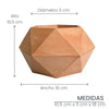 Matera De Mesa Mediana Adara Terracota 18x10.5cm Hexagonal