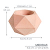 Matera De Mesa Pequeña Adara Petty Palo De Rosa 11x6.5cm Hexagonal