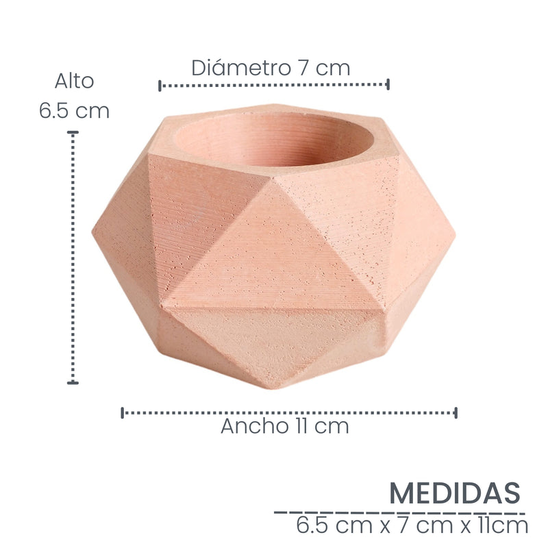 Matera De Mesa Pequeña Adara Petty Palo De Rosa 11x6.5cm Hexagonal