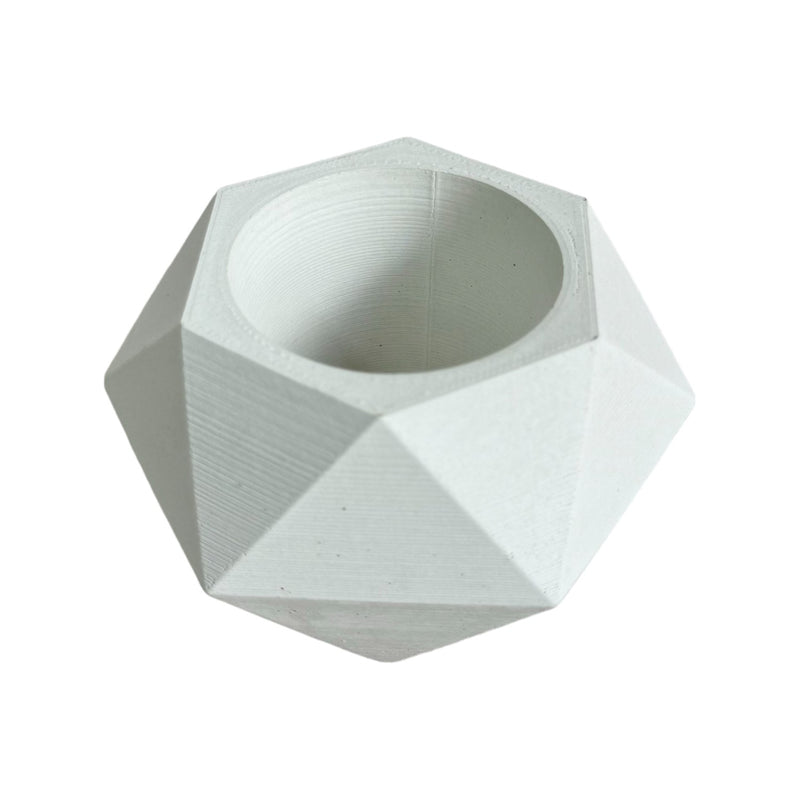 Matera De Mesa Pequeña Adara Petty Blanco 11x6.5cm Hexagonal