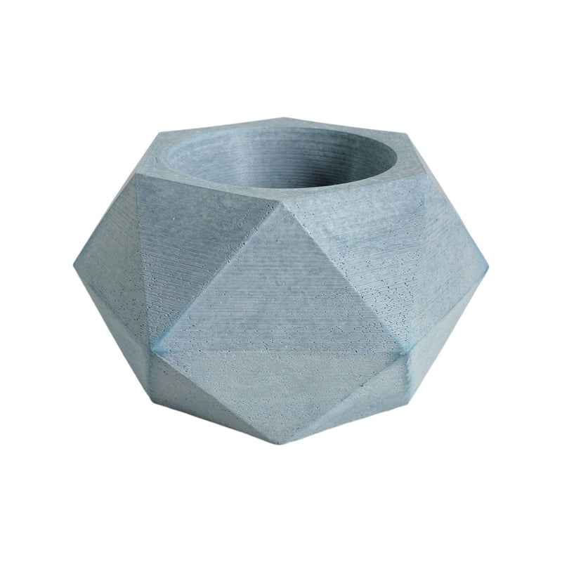 Matera De Mesa Pequeña Adara Petty Azul Petróleo 11x6.5cm Hexagonal