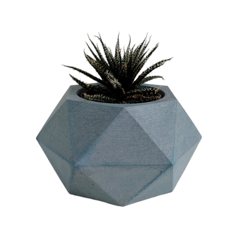 Matera De Mesa Pequeña Adara Petty Azul Petróleo 11x6.5cm Hexagonal