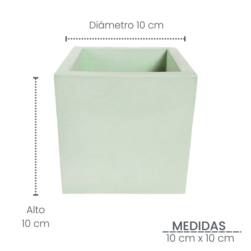 Matera De Mesa Pequeña Eloisa Petty Menta 10x10cm Cuadrada