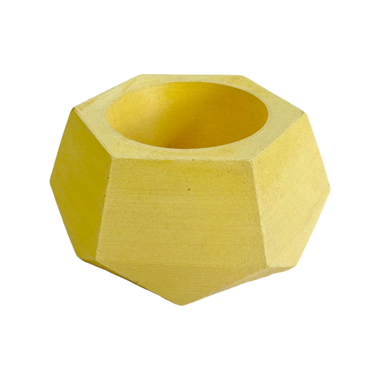 Matera de mesa Pequeña Jade Amarillo 14x6.5cm Hexagonal - MATERAS Y MACETAS | Bylmo
