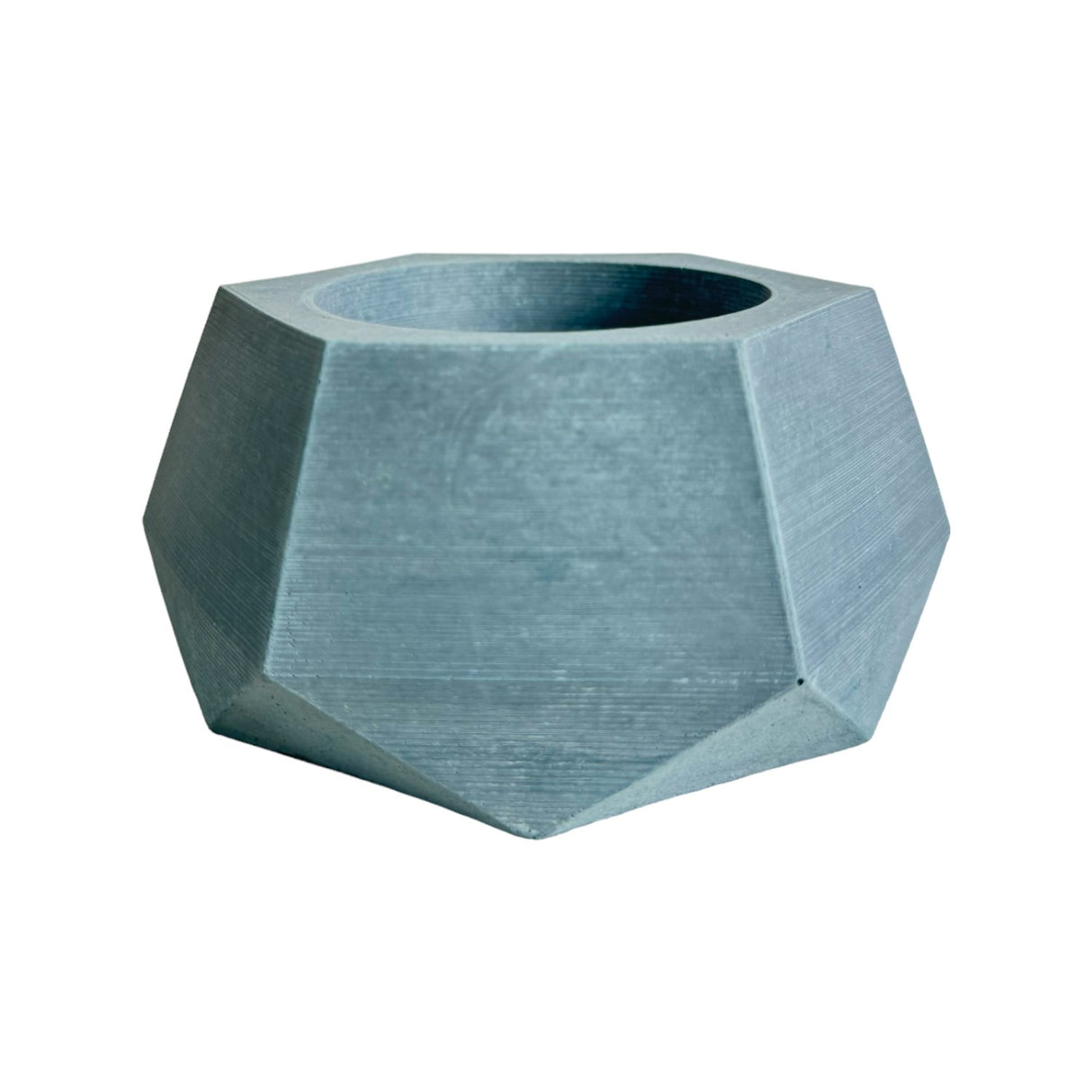 Matera de mesa Pequeña Jade Azul Petróleo 14x6.5cm Hexagonal - MATERAS Y MACETAS | Bylmo