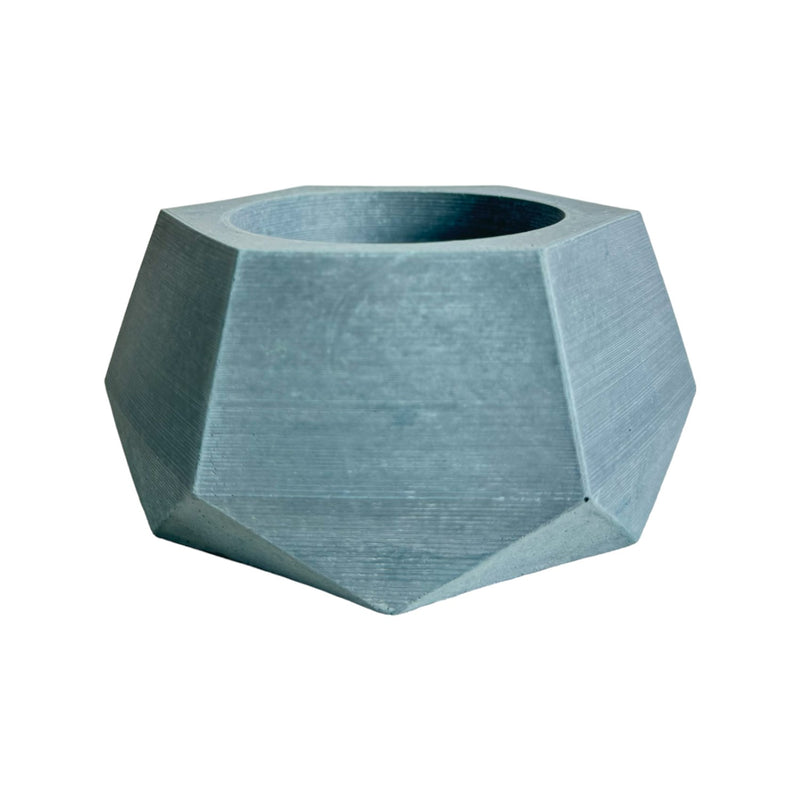 Matera De Mesa Pequeña Jade Azul Petróleo 14x6.5cm Hexagonal