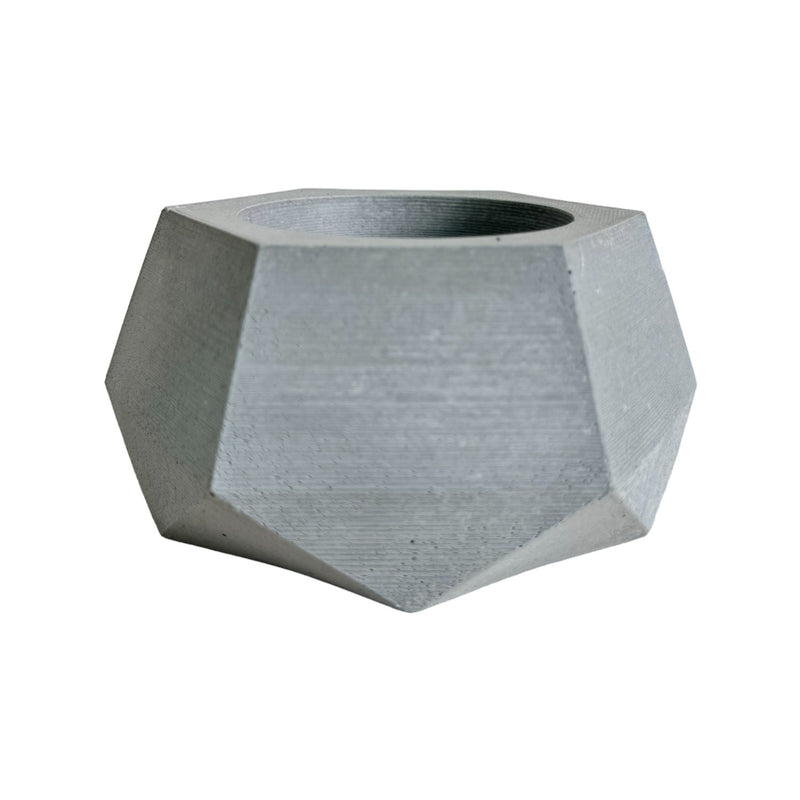 Matera De Mesa Pequeña Jade Gris 14x6.5cm Hexagonal