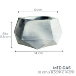 Matera De Mesa Pequeña Jade Mármol Negro 14x6.5cm Hexagonal