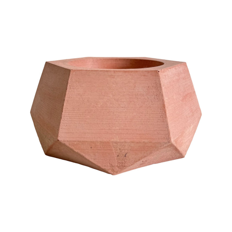 Matera De Mesa Pequeña Jade Palo De Rosa 14x6.5cm Hexagonal